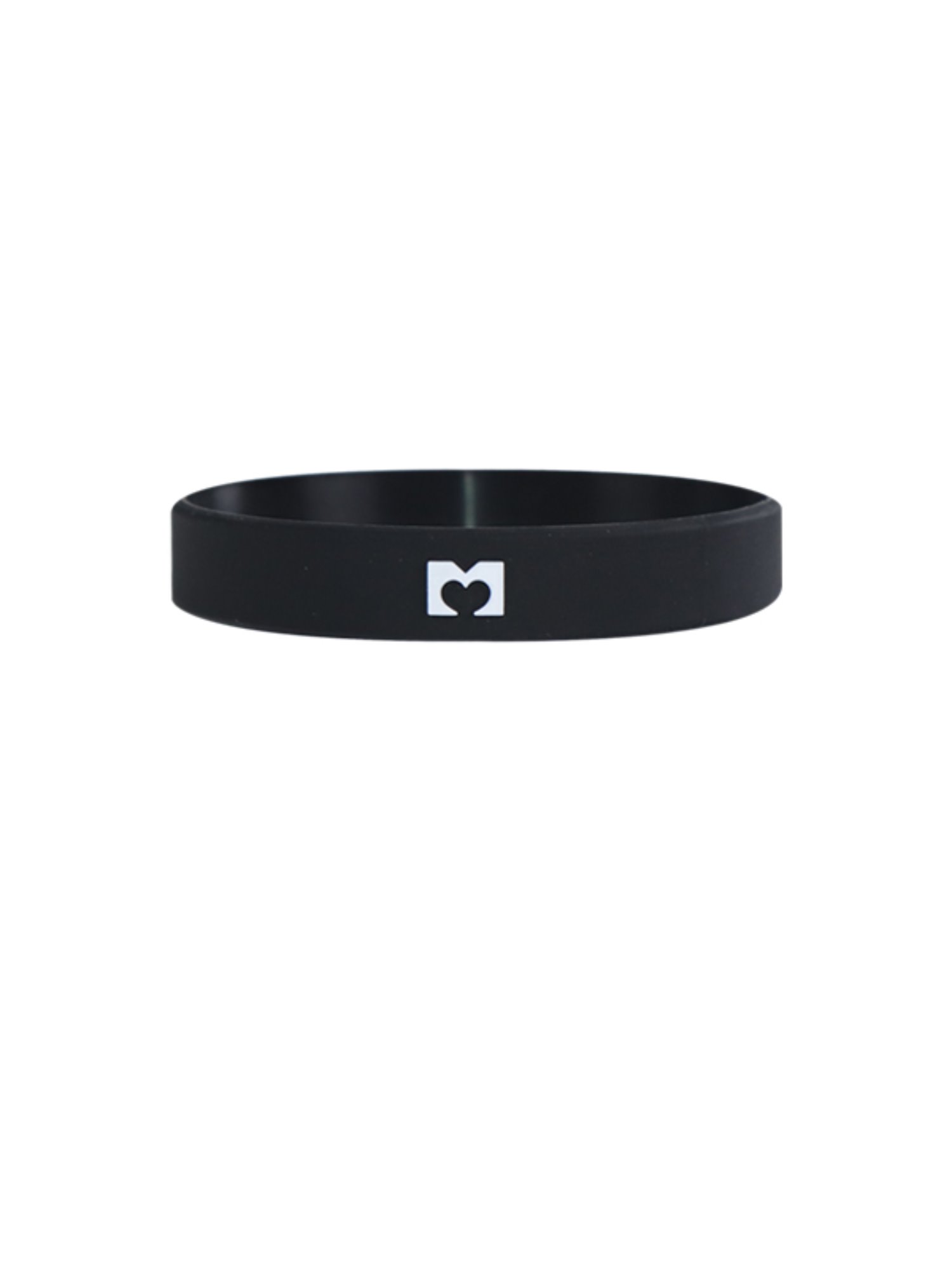 slogan silicone bracelet (BLACK) - by HEIM