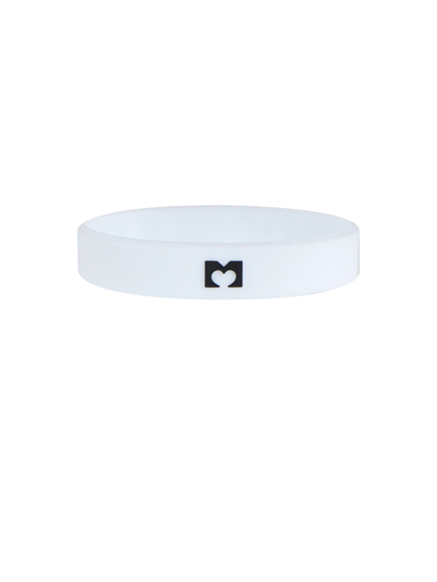 slogan silicone bracelet (WHITE) - by HEIM